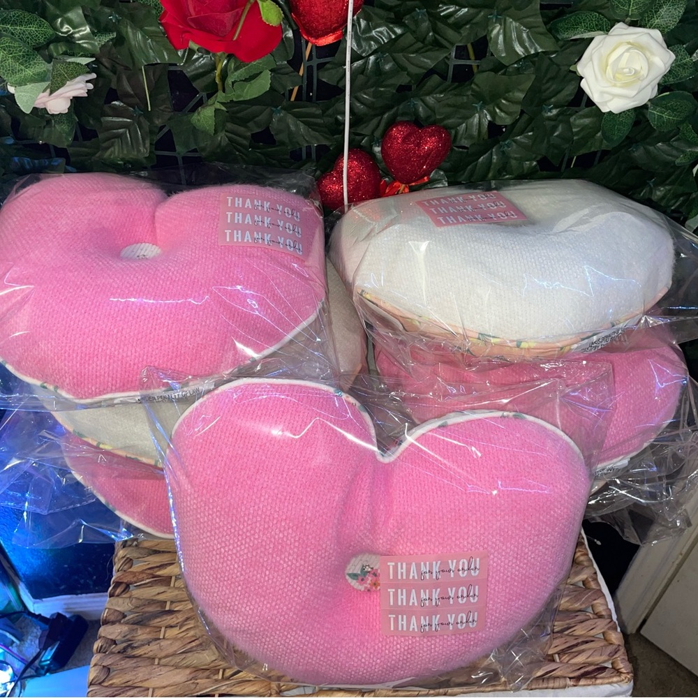 Set of 7 Heart-Shaped pillows - BRAND NEW WITH TAGS